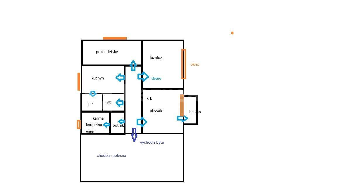 Pronájem bytu 3+1 68 m², Petelinova, Olomouc, Olomoucký kraj