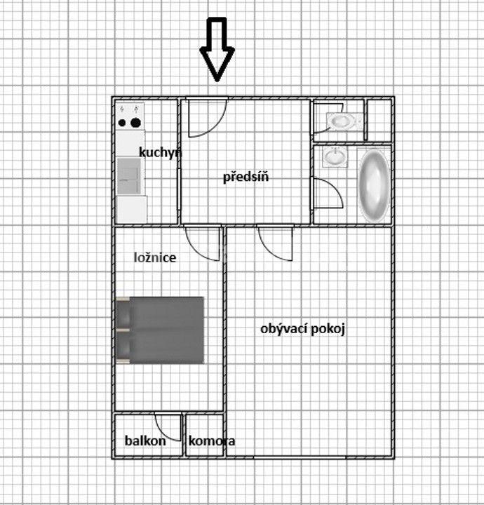 Pronájem bytu 2+kk 55 m², Jana Želivského, Praha, Praha