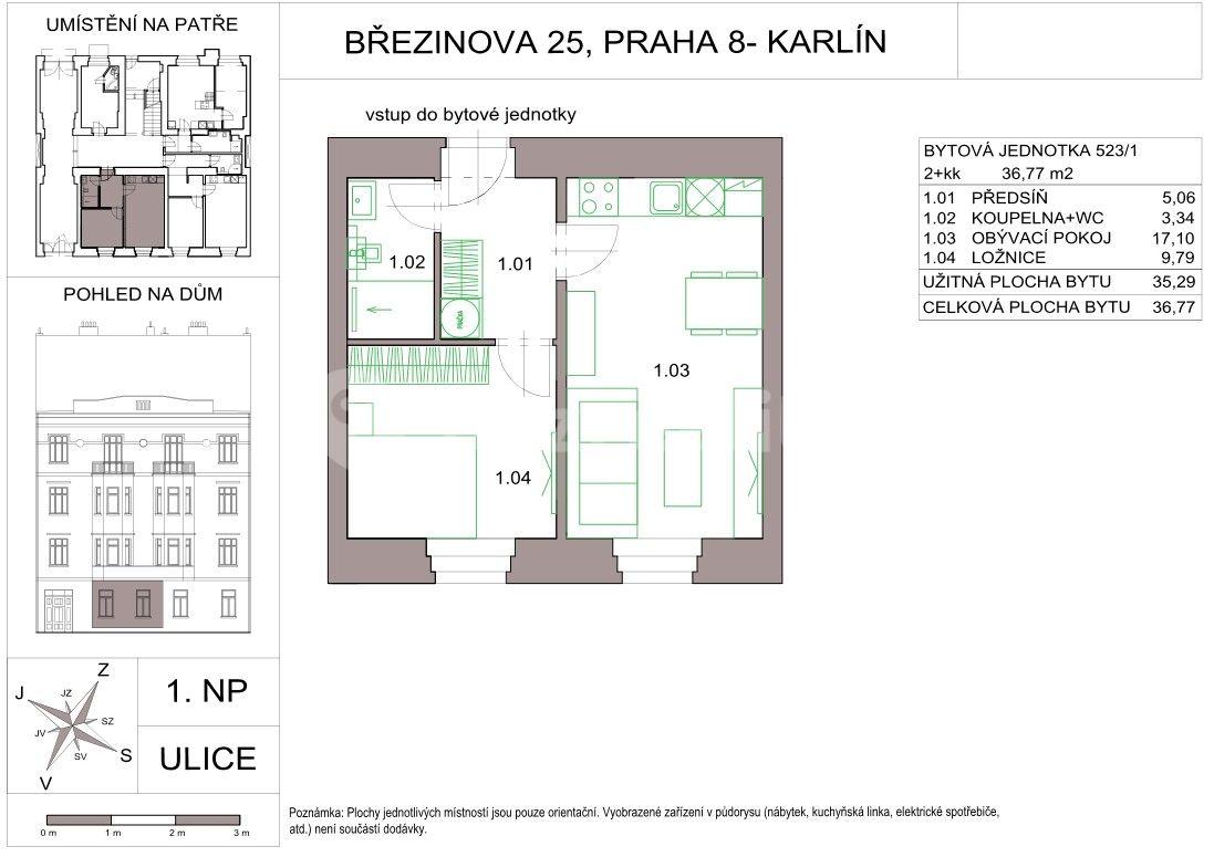 Prodej bytu 2+kk 37 m², Březinova, Praha, Praha