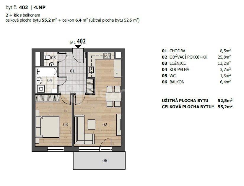 Pronájem bytu 2+kk 62 m², Studentská, Plzeň, Plzeňský kraj