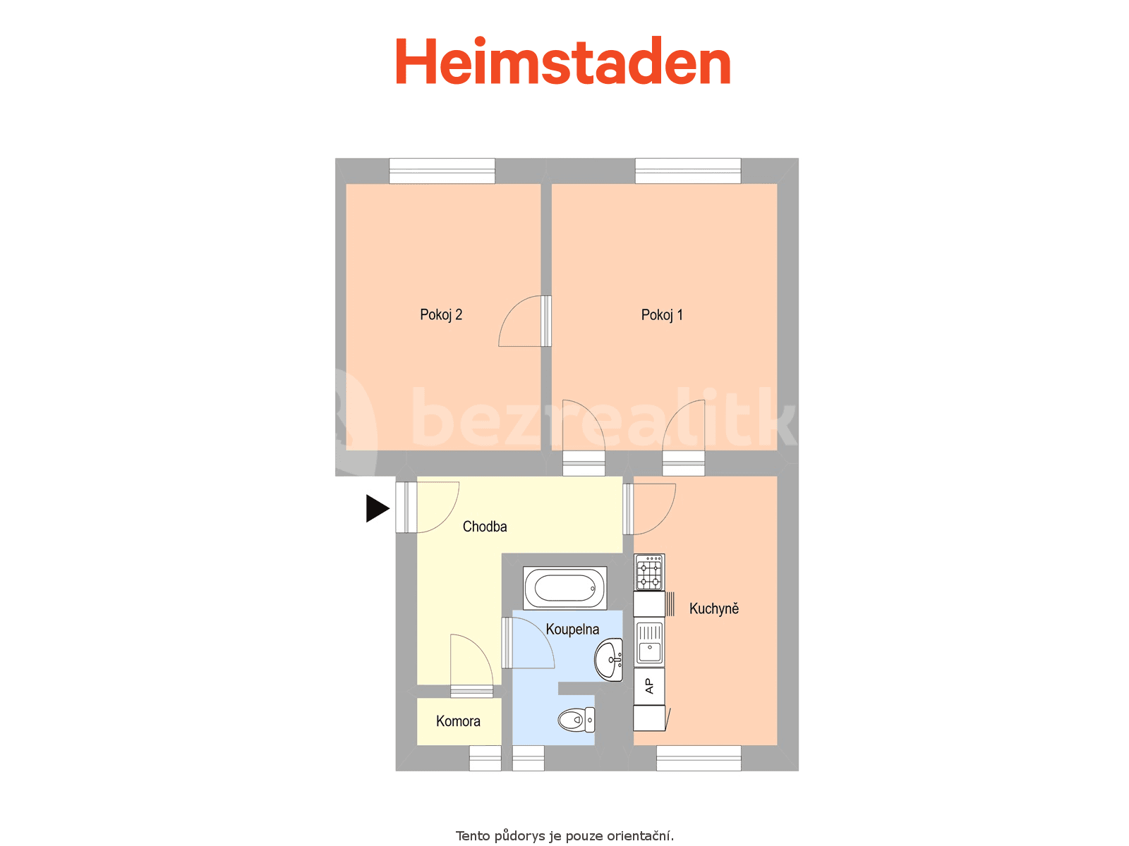 Pronájem bytu 2+1 58 m², Jana Nerudy, Hlučín, Moravskoslezský kraj