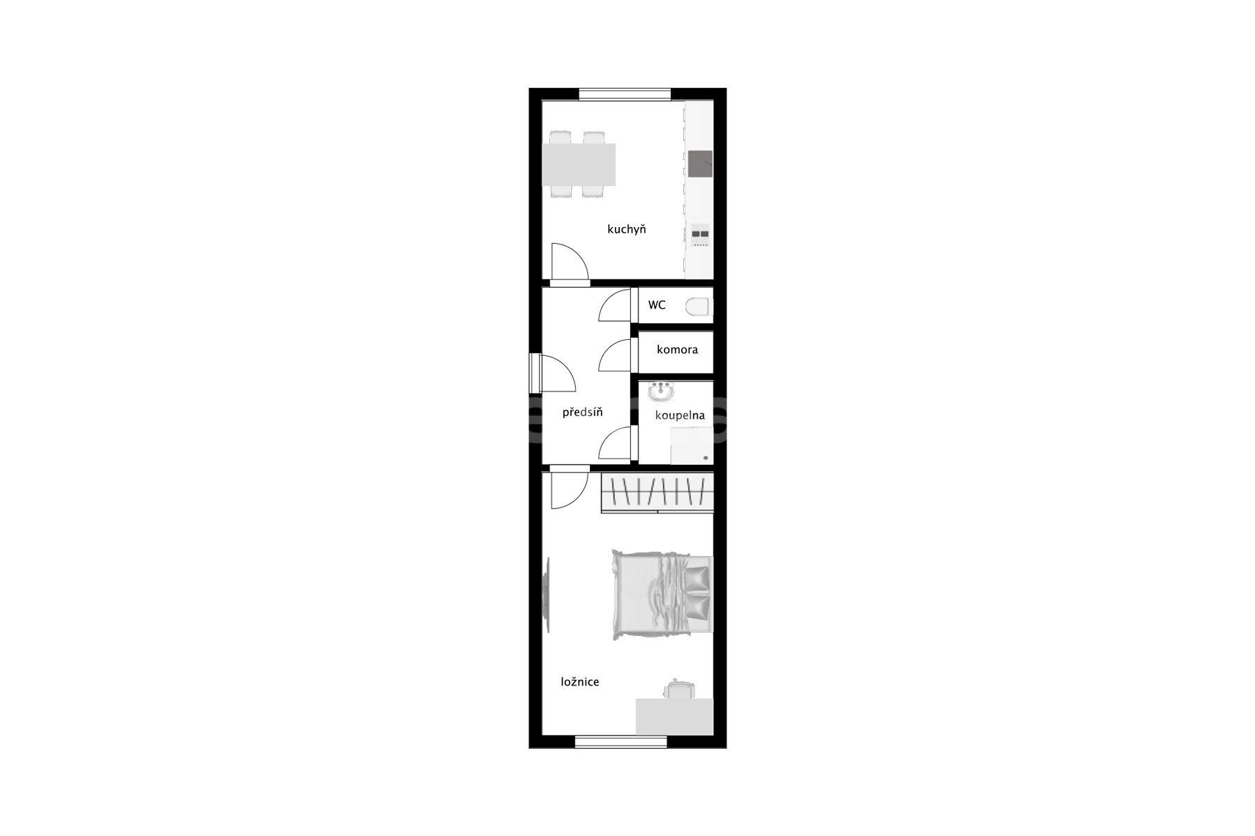 Prodej bytu 1+1 53 m², Janovského, Praha, Praha