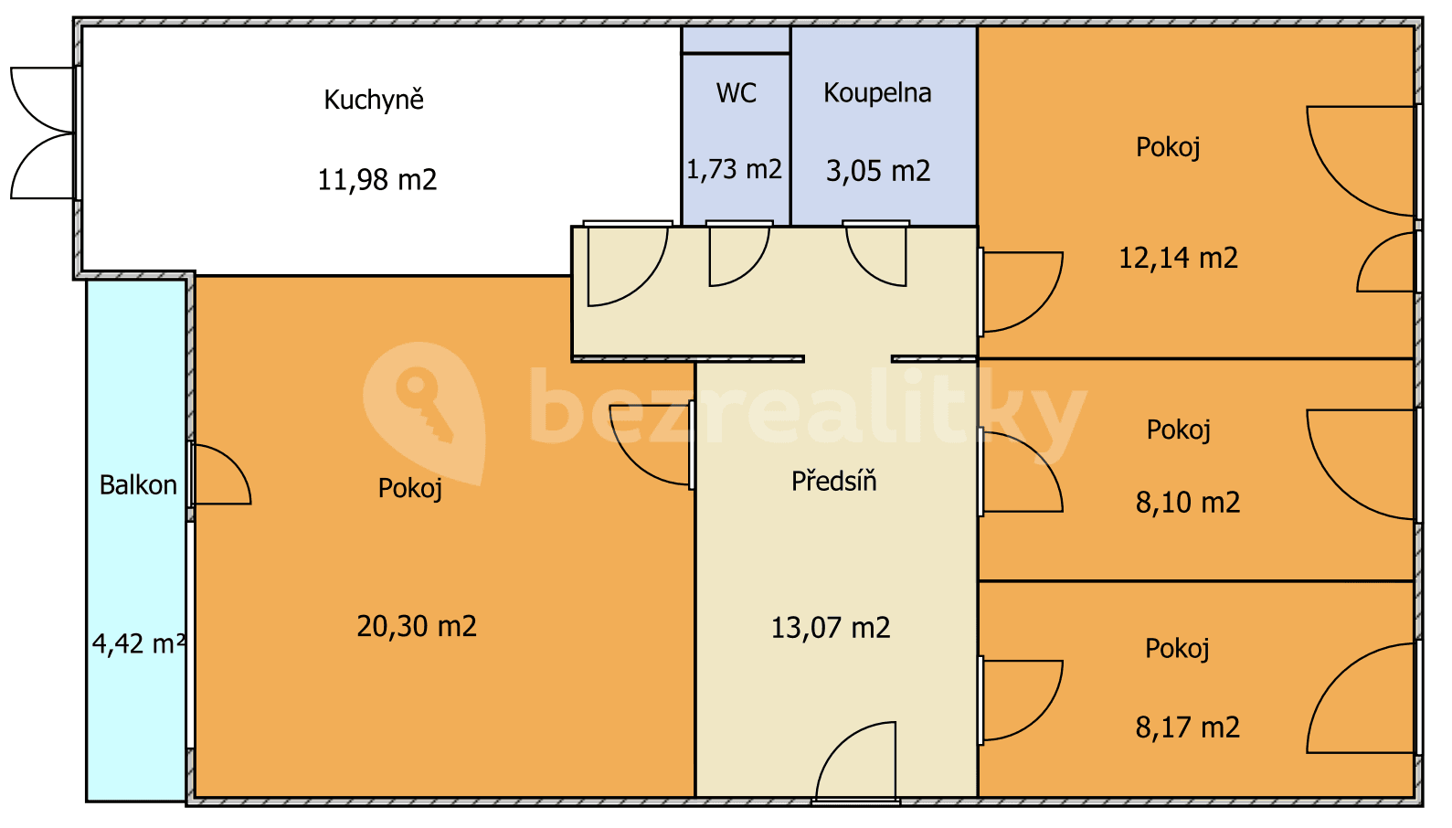 Prodej bytu 4+1 83 m², Svážná, Brno, Jihomoravský kraj