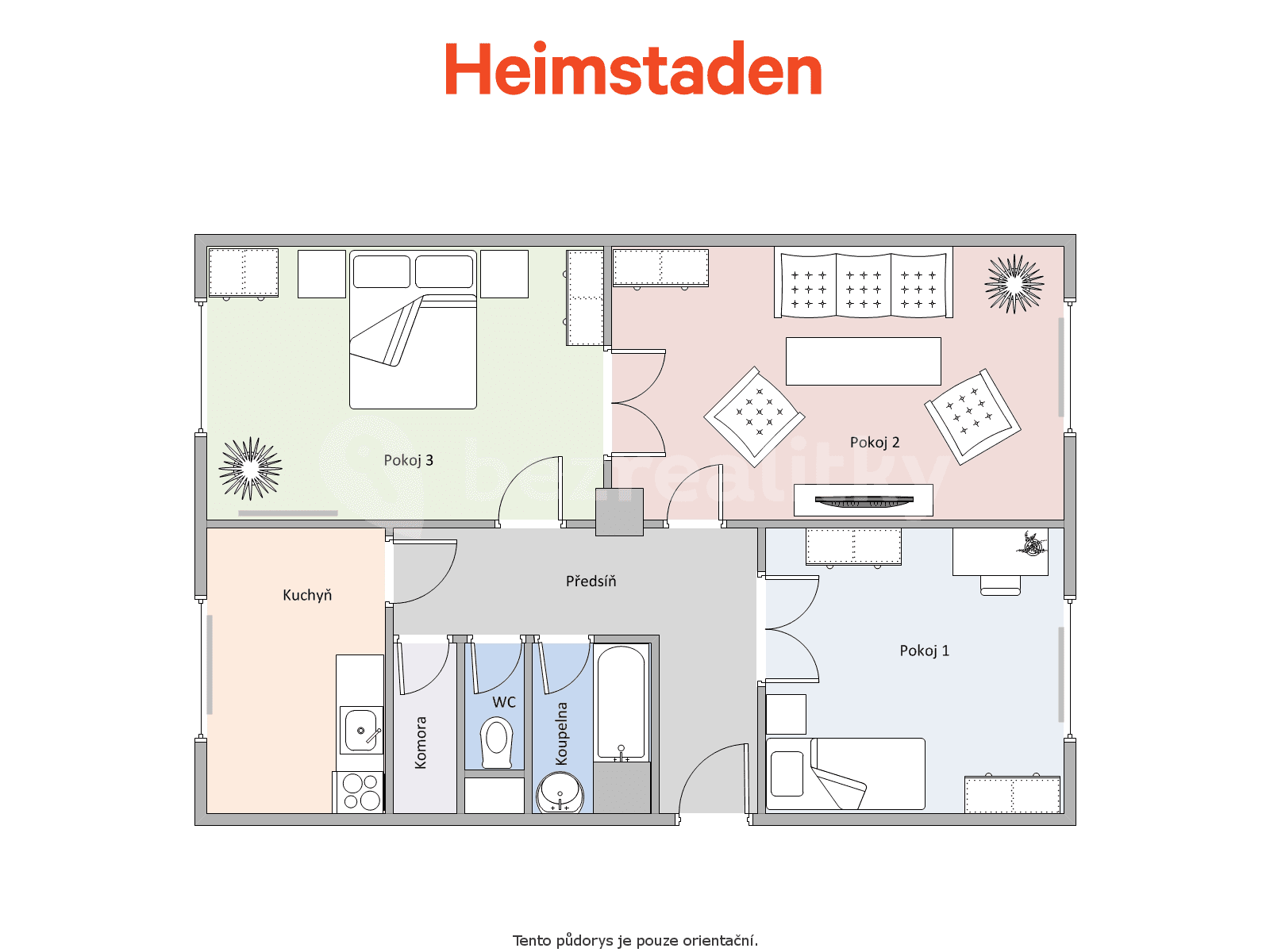 Pronájem bytu 3+1 74 m², Fibichova, Karviná, Moravskoslezský kraj