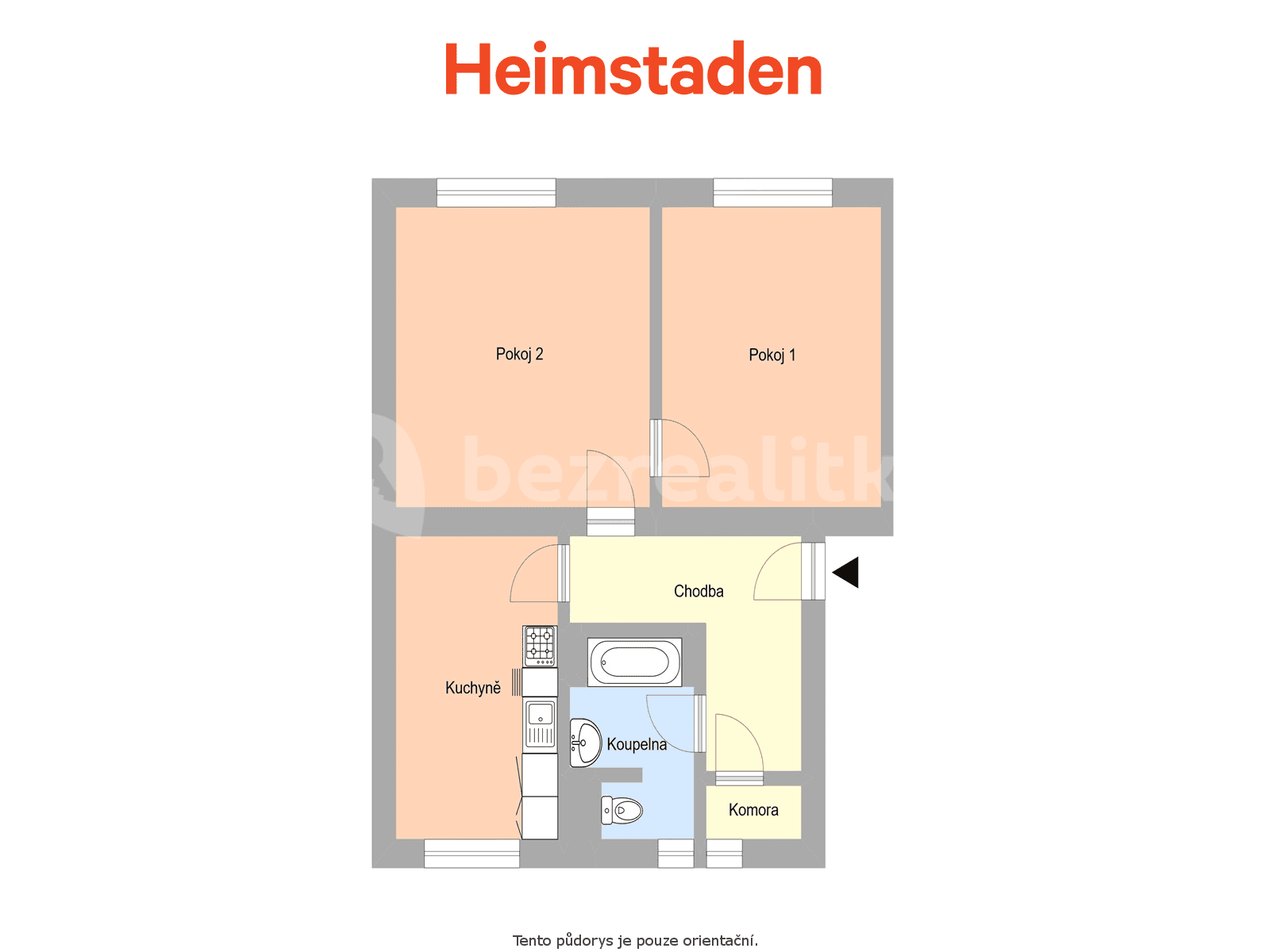 Pronájem bytu 2+1 56 m², Jana Nerudy, Hlučín, Moravskoslezský kraj