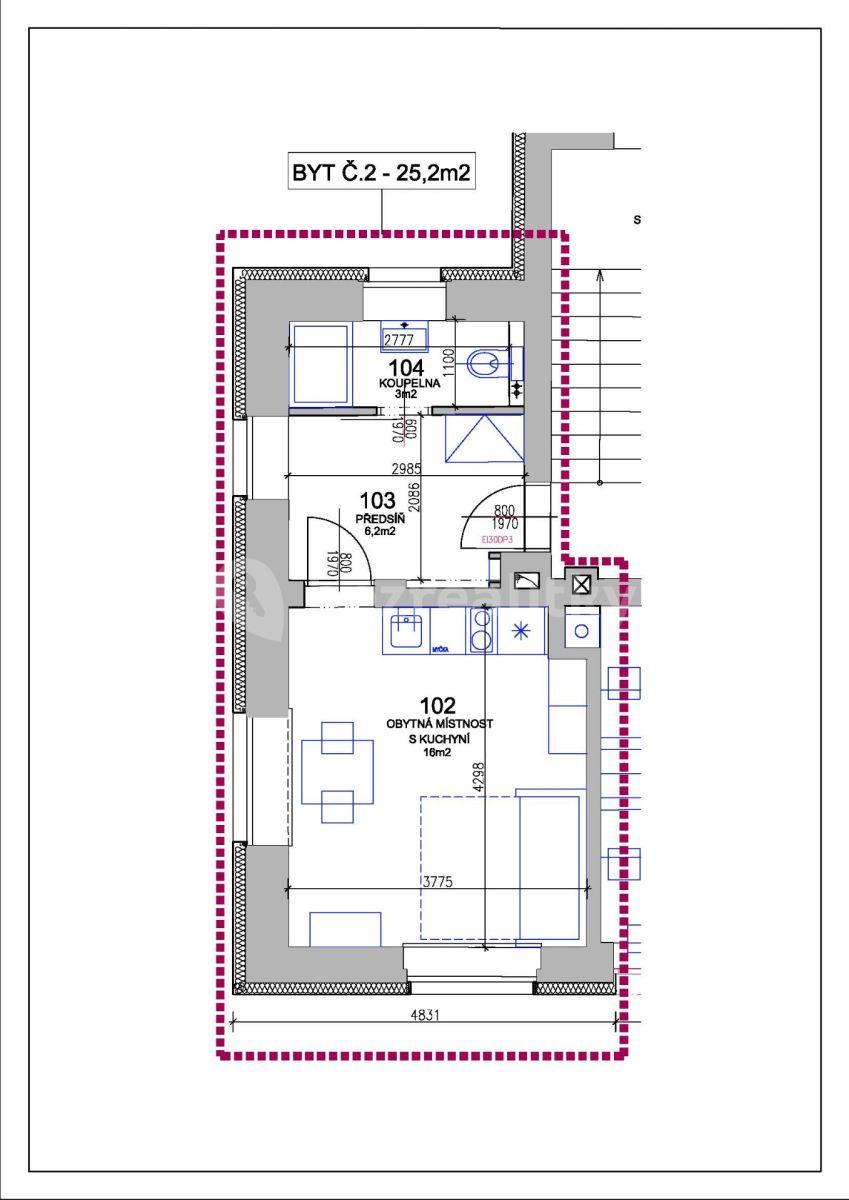 Pronájem bytu 1+kk 25 m², Josefův Důl, Liberecký kraj