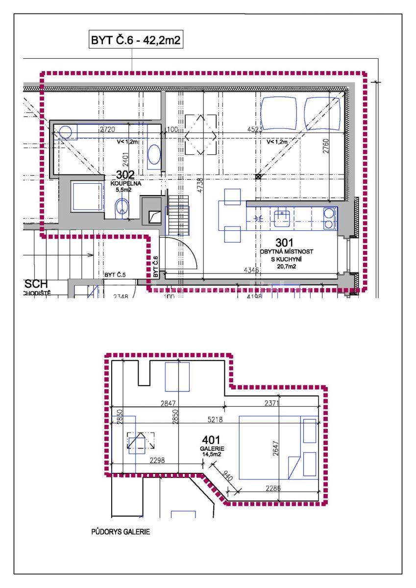 Pronájem bytu 2+kk 42 m², Josefův Důl, Liberecký kraj