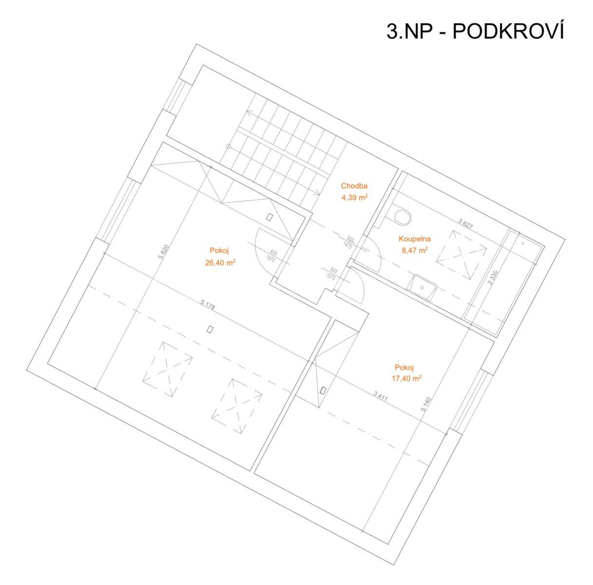 Pronájem bytu 4+kk 111 m², Otakara Johna, Mělník, Středočeský kraj