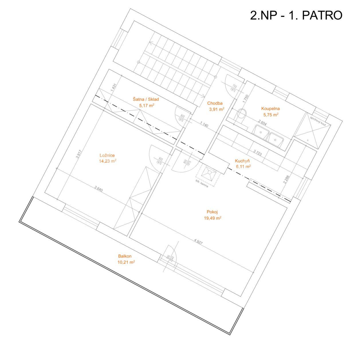 Pronájem bytu 4+kk 111 m², Otakara Johna, Mělník, Středočeský kraj