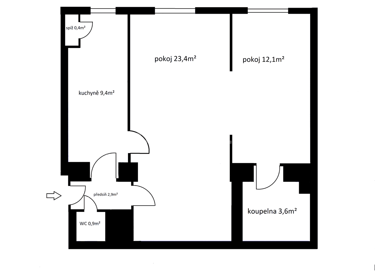 Prodej bytu 2+1 53 m², Hartigova, Praha, Praha