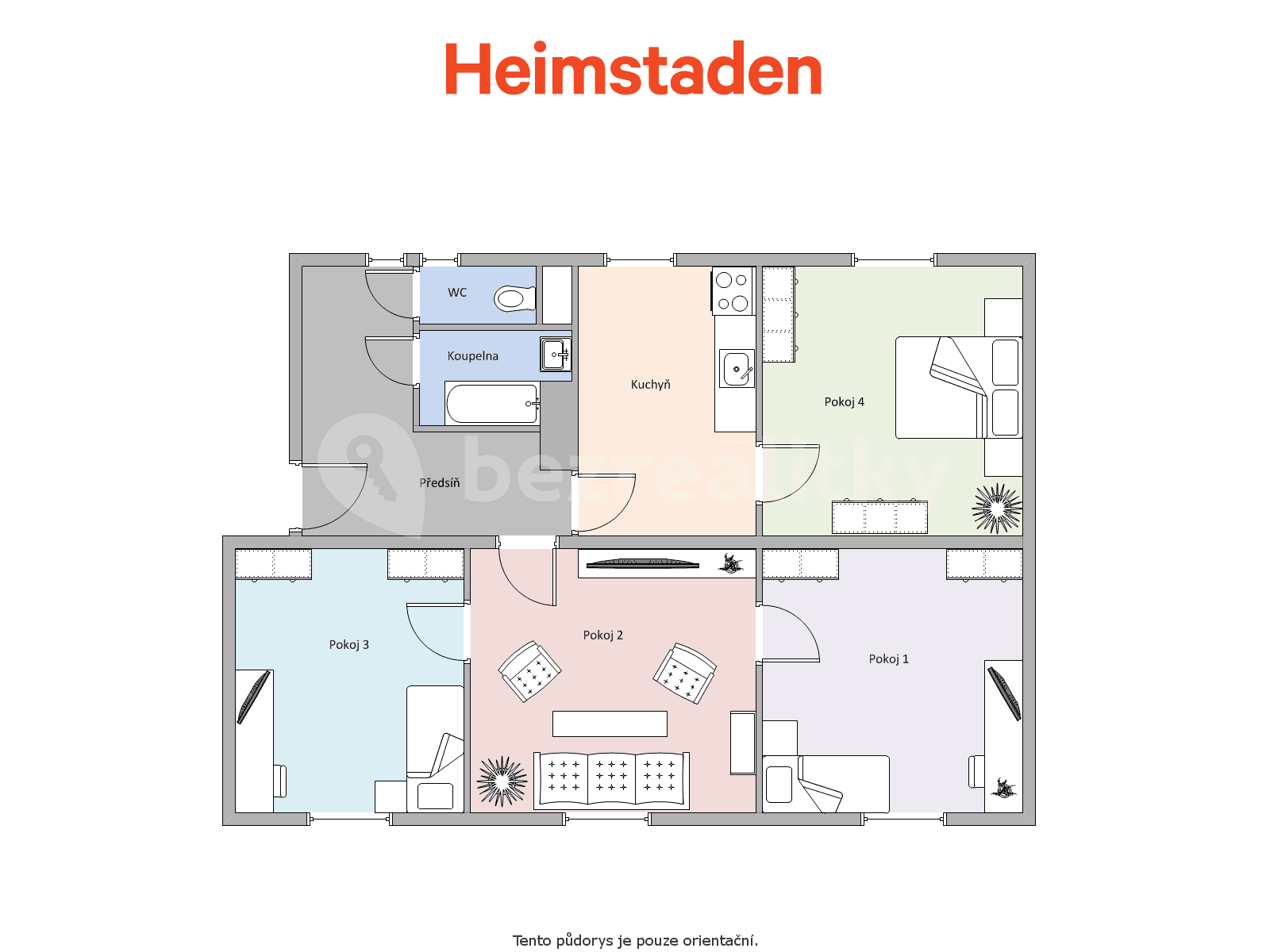 Pronájem bytu 4+1 59 m², Gustava Klimenta, Havířov, Moravskoslezský kraj