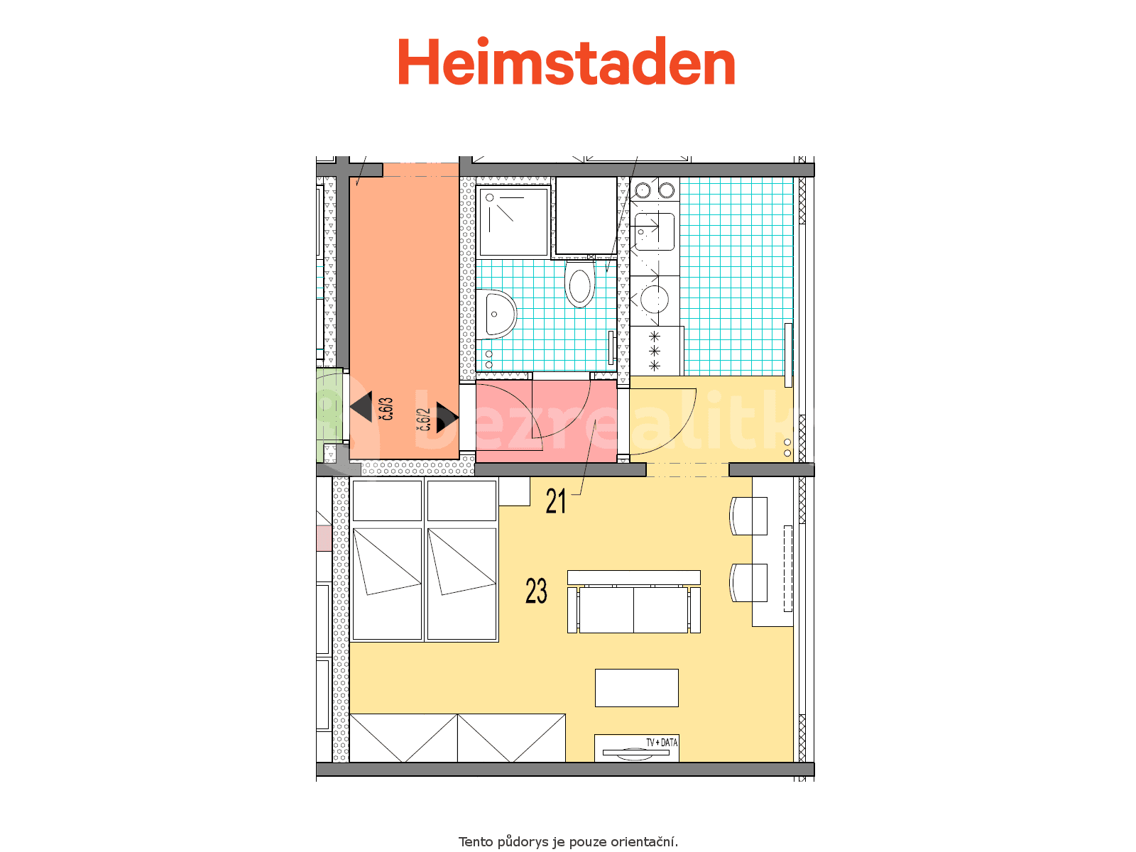 Pronájem bytu 1+kk 29 m², Slovenská, Karviná, Moravskoslezský kraj