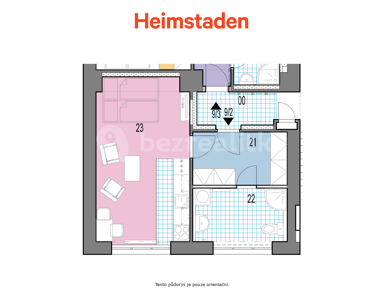 Pronájem bytu 1+kk 31 m², Fibichova, Karviná, Moravskoslezský kraj