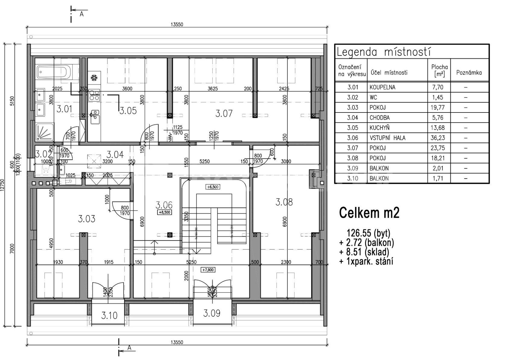 Pronájem bytu 3+1 130 m², Zenklova, Praha, Praha