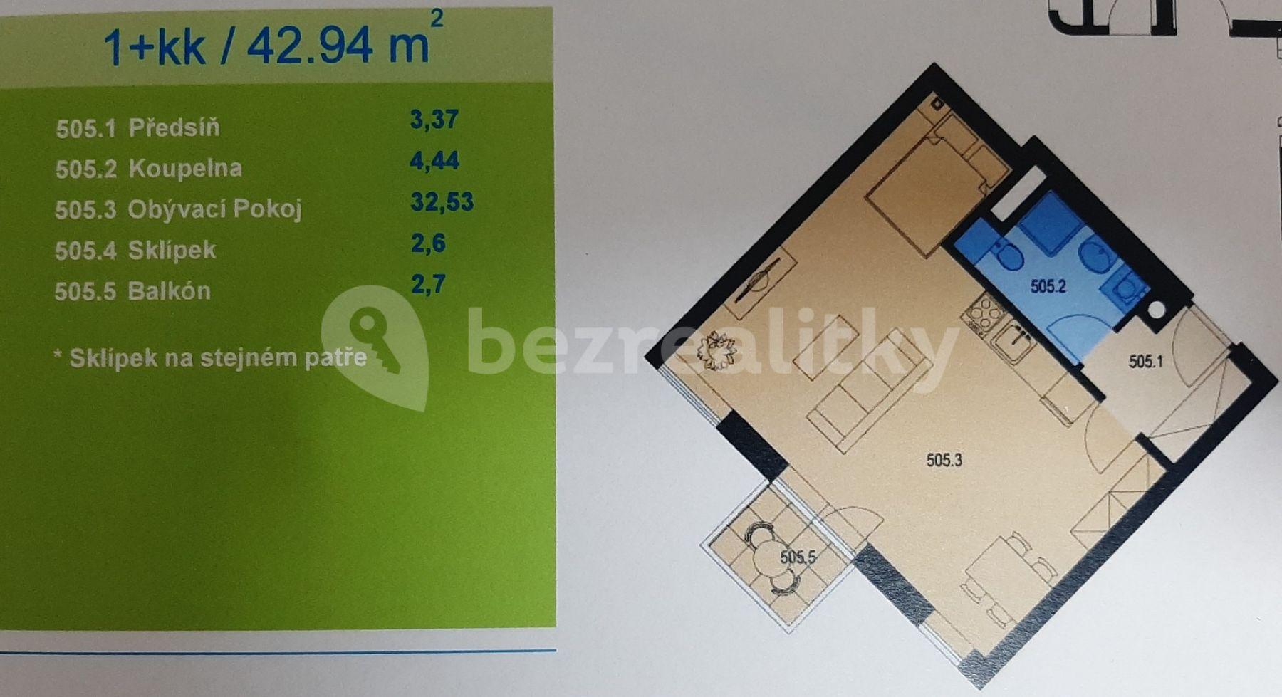 Pronájem bytu 1+kk 43 m², Pelušková, Praha, Praha