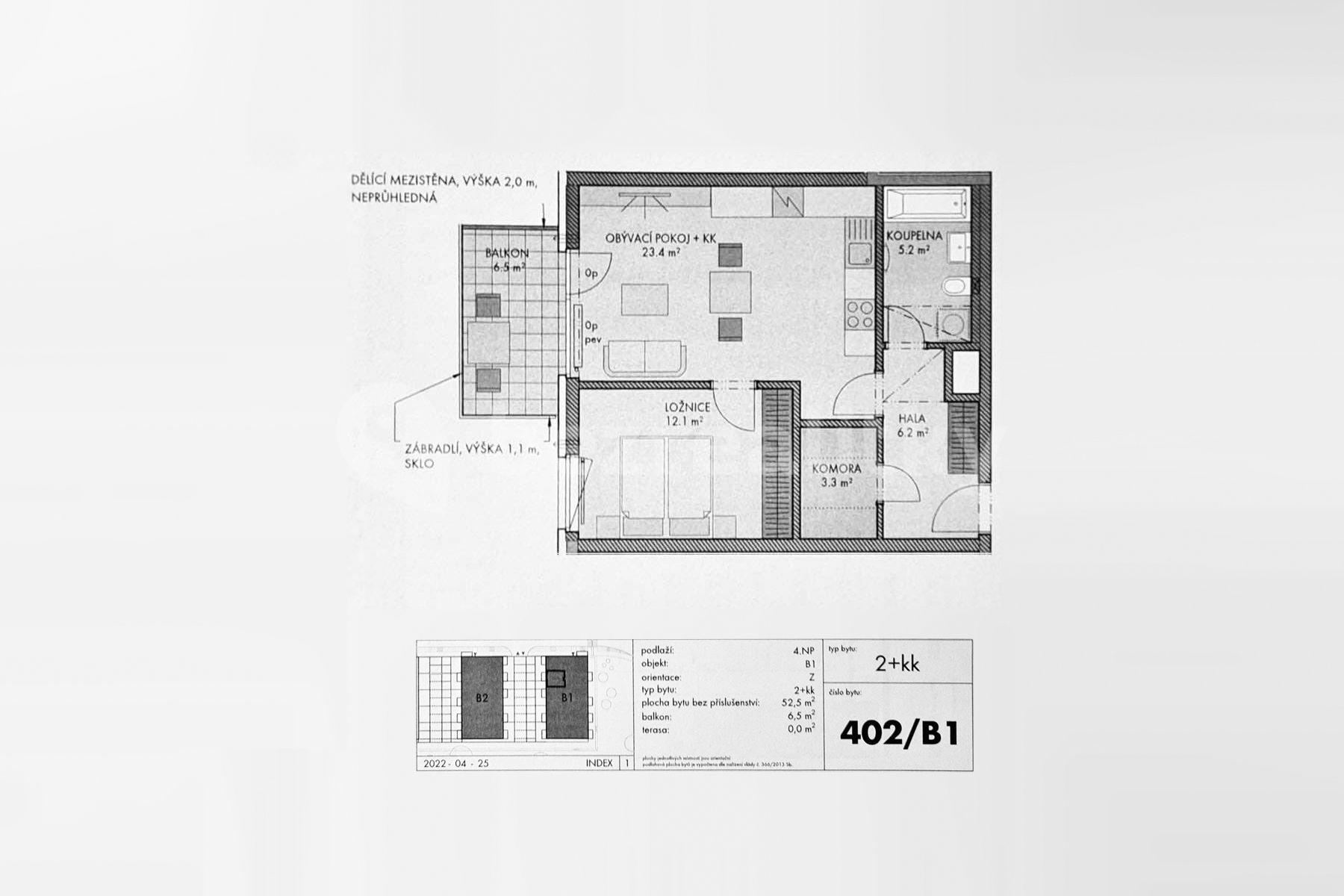 Prodej bytu 2+kk 59 m², Nad Krocínkou, Praha, Praha