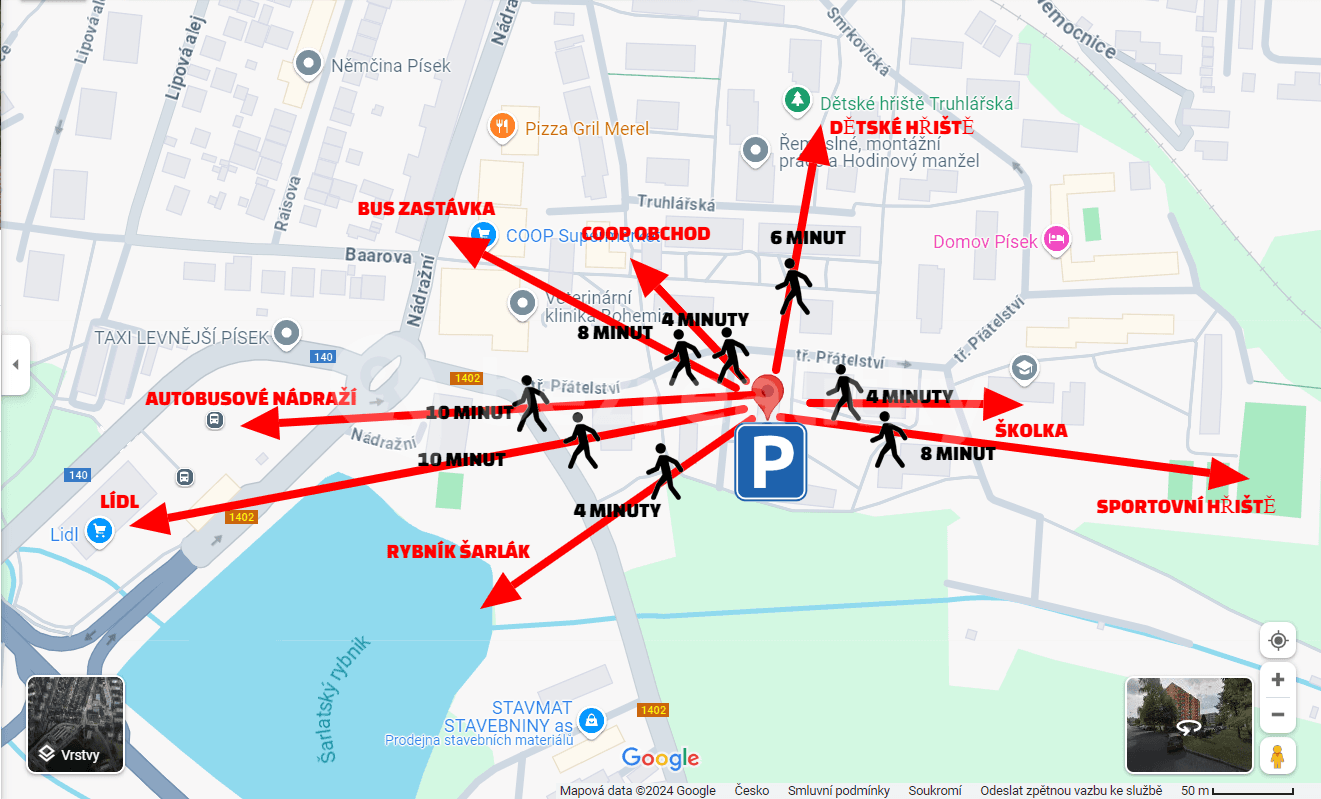 Prodej bytu 2+1 62 m², třída Přátelství, Písek, Jihočeský kraj