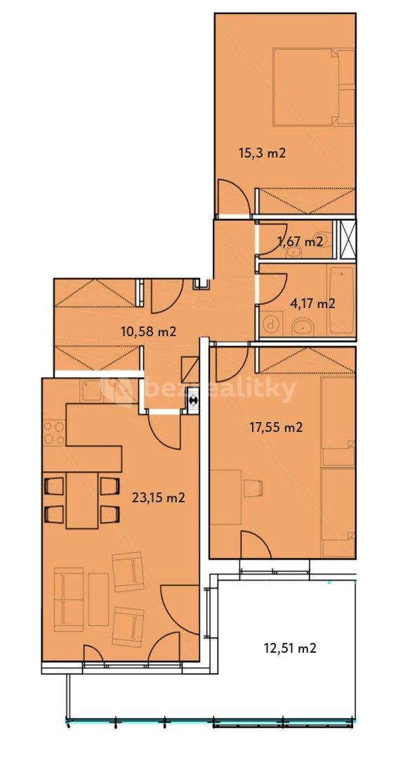 Prodej bytu 3+kk 73 m², Husova, Mladá Boleslav, Středočeský kraj