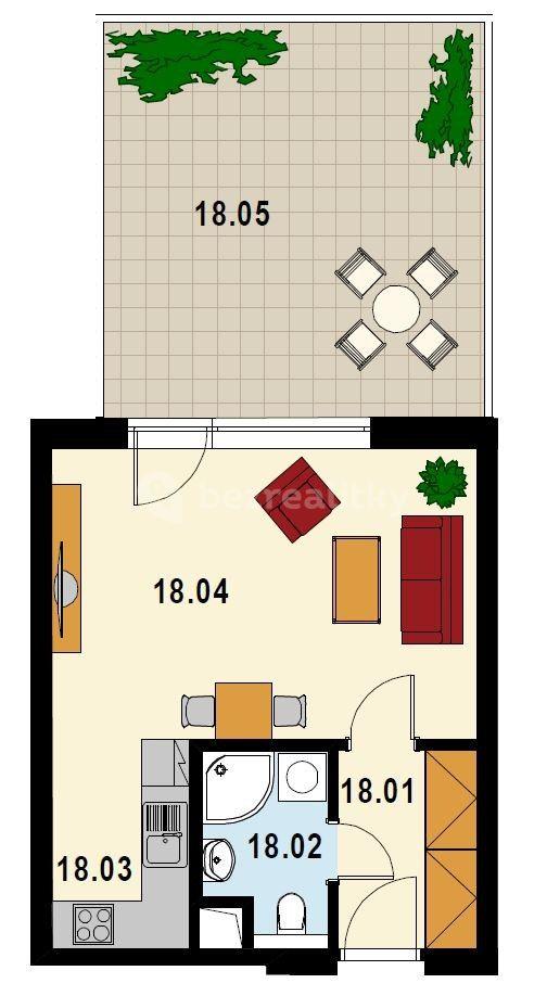 Pronájem bytu 1+kk 34 m², Hornoměcholupská, Praha, Praha