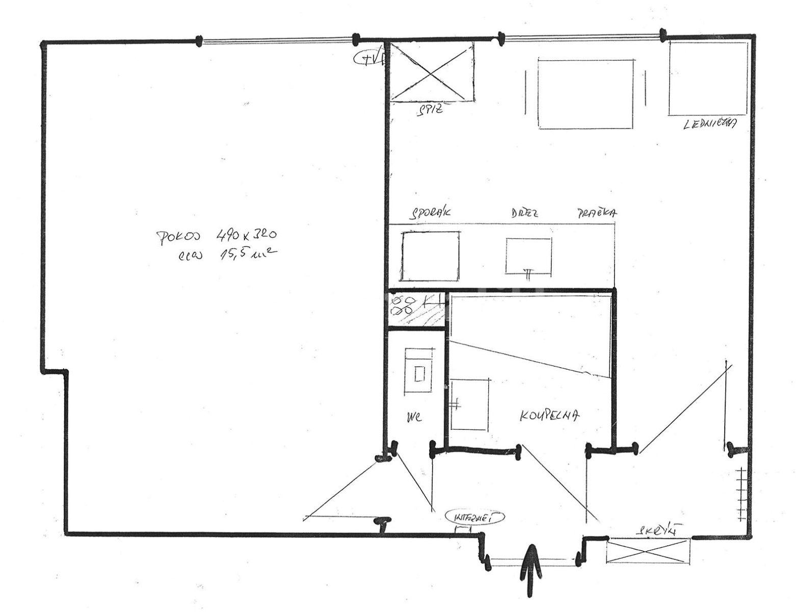 Pronájem bytu 1+1 32 m², Družstevní, Pardubice, Pardubický kraj