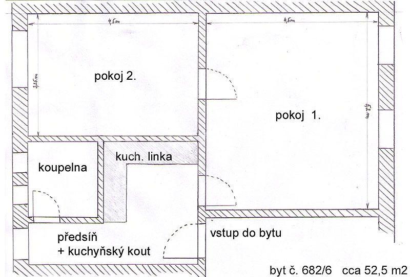 Pronájem bytu 2+kk 54 m², Sušická, Liberec, Liberecký kraj