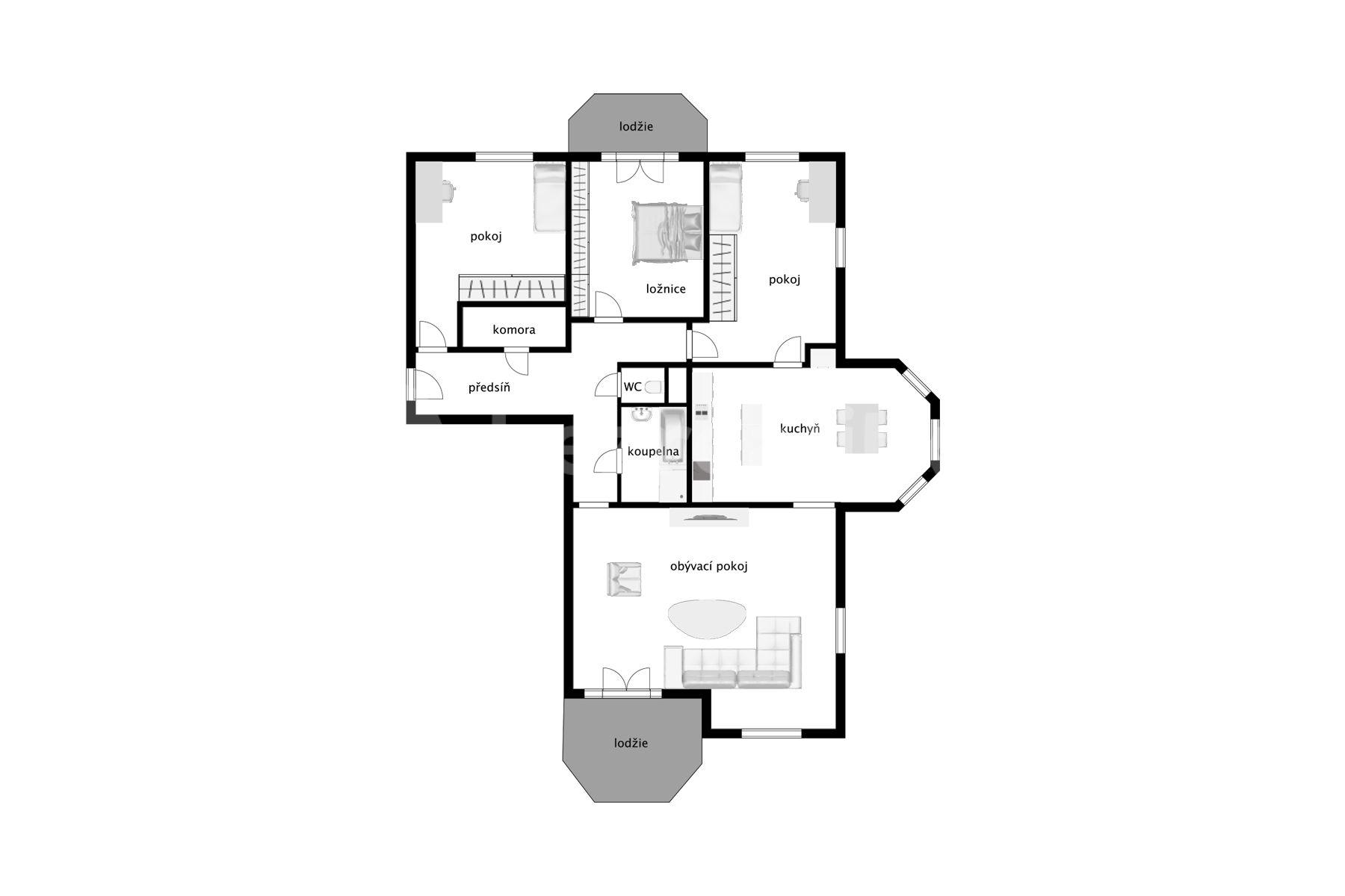 Prodej bytu 4+kk 120 m², Na Suchých, Vestec, Středočeský kraj