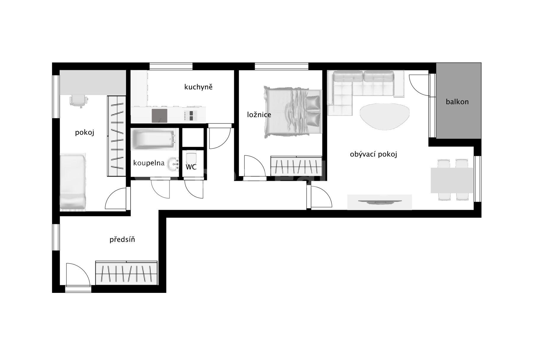 Prodej bytu 3+1 75 m², Pod Pramenem, Praha, Praha