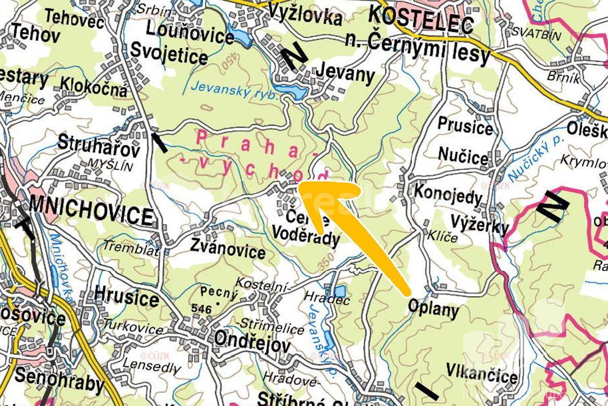 Prodej pozemku 3.741 m², Černé Voděrady, Středočeský kraj