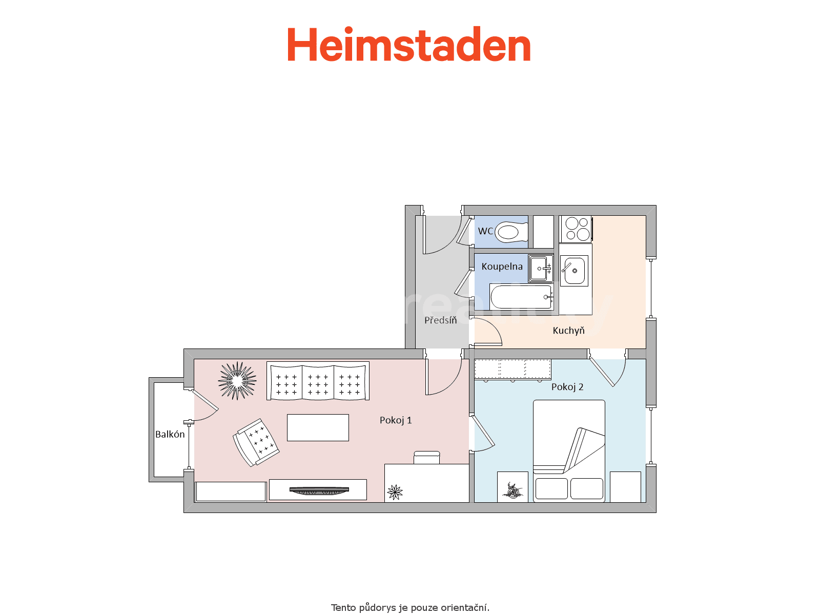 Pronájem bytu 2+1 52 m², Nedbalova, Karviná, Moravskoslezský kraj