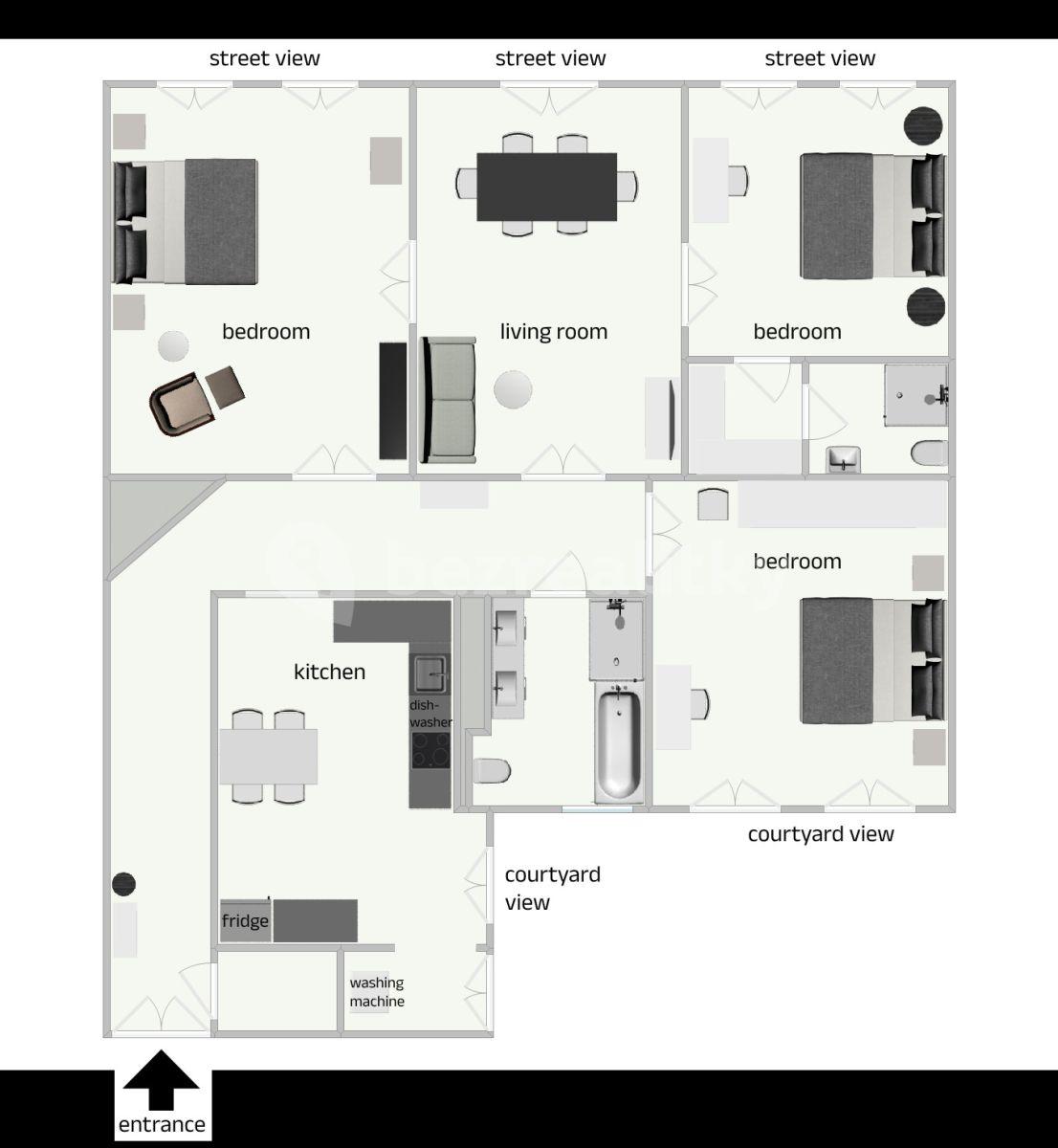 Pronájem bytu 4+1 136 m², Betlémská, Praha, Praha