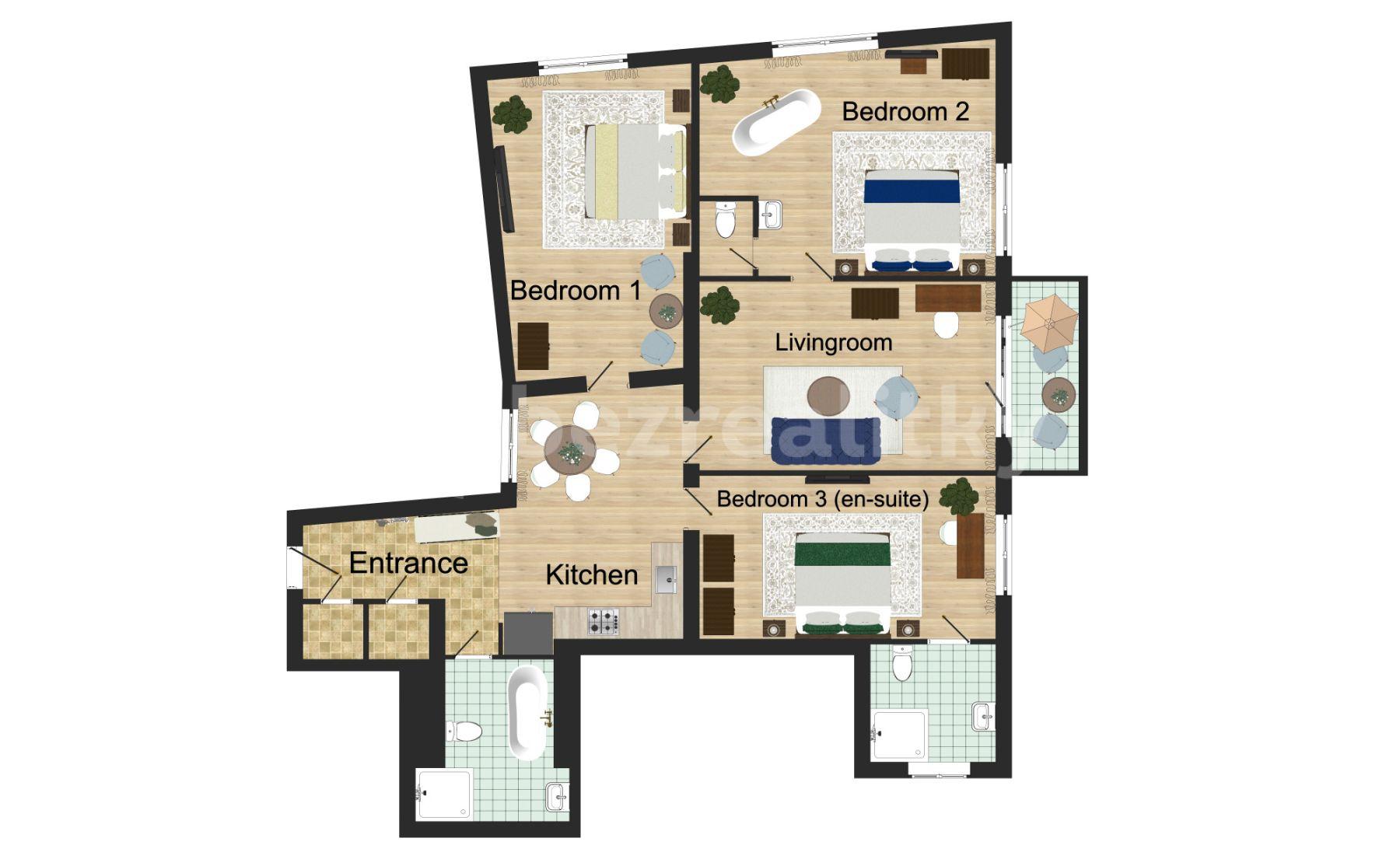 Pronájem bytu 4+1 130 m², Hartigova, Praha, Praha