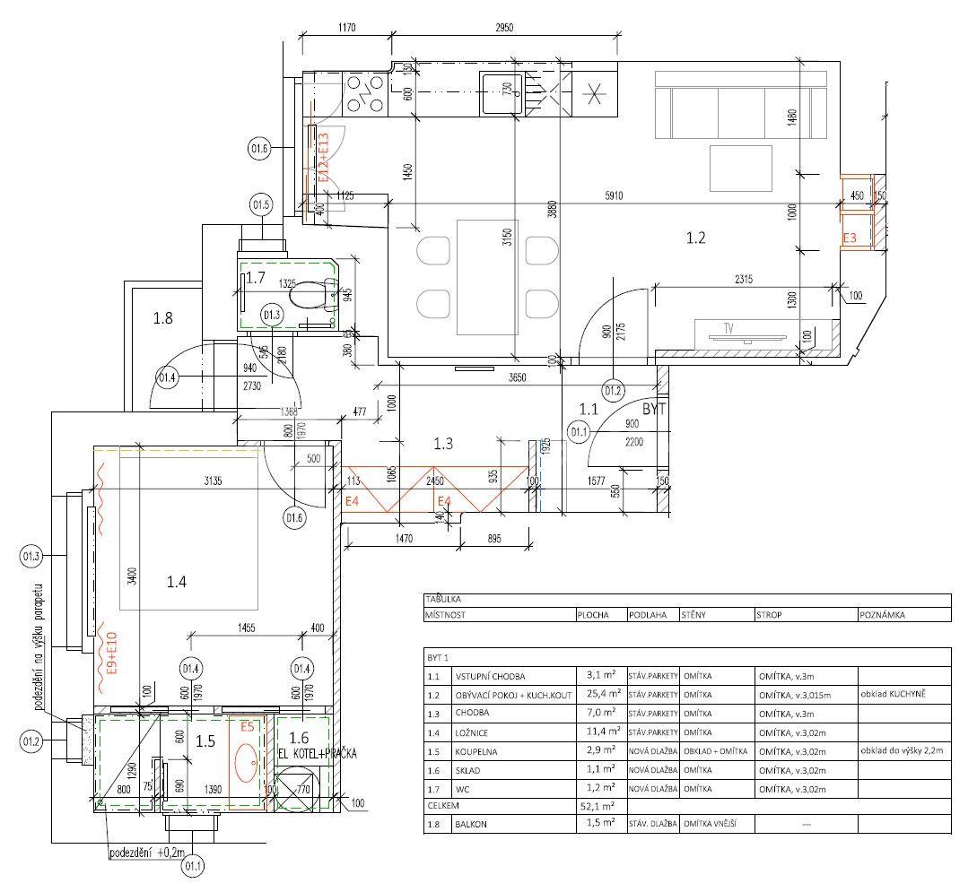 Prodej bytu 2+kk 52 m², Jugoslávských partyzánů, Praha, Praha