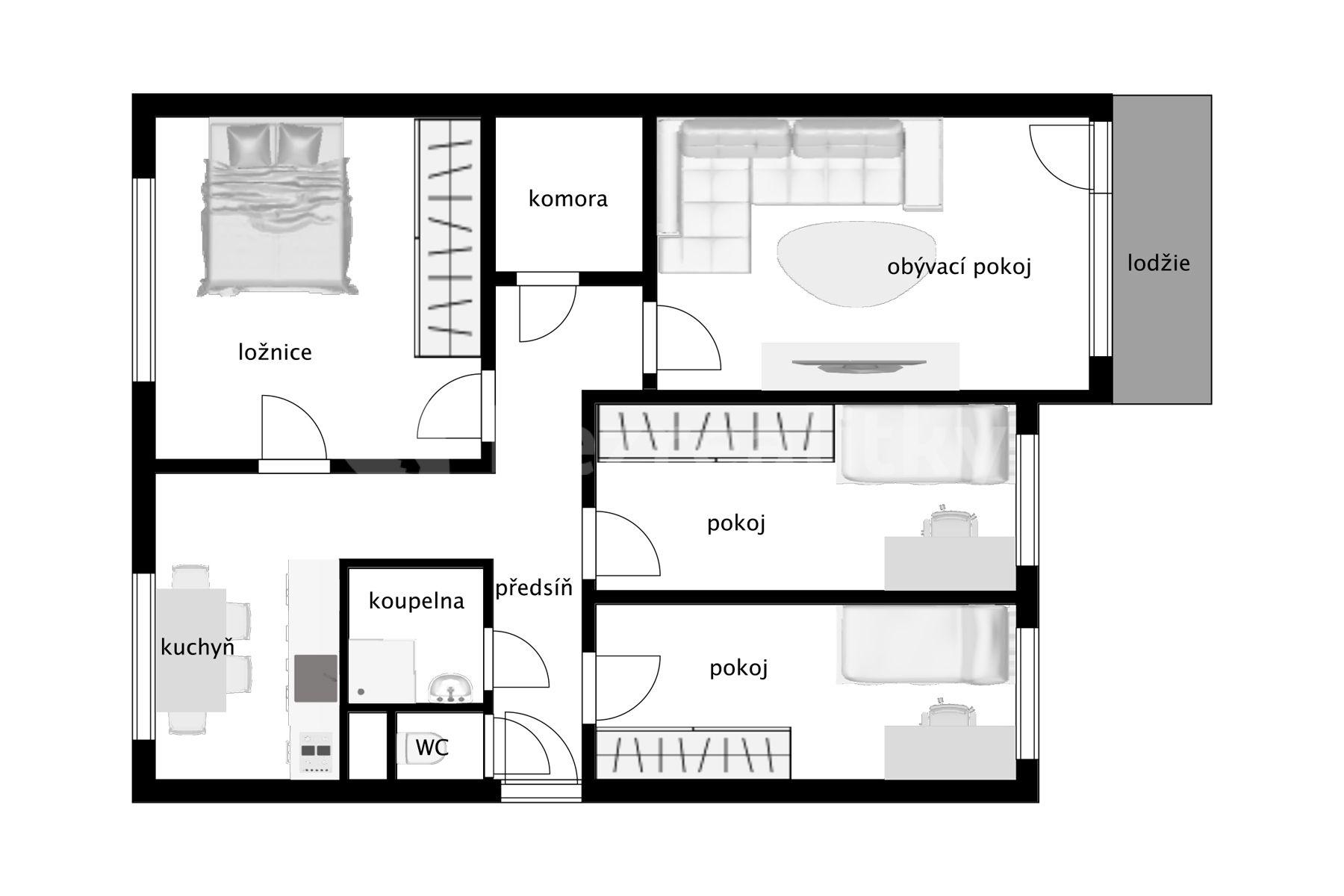 Prodej bytu 4+1 81 m², Vlastina, Praha, Praha