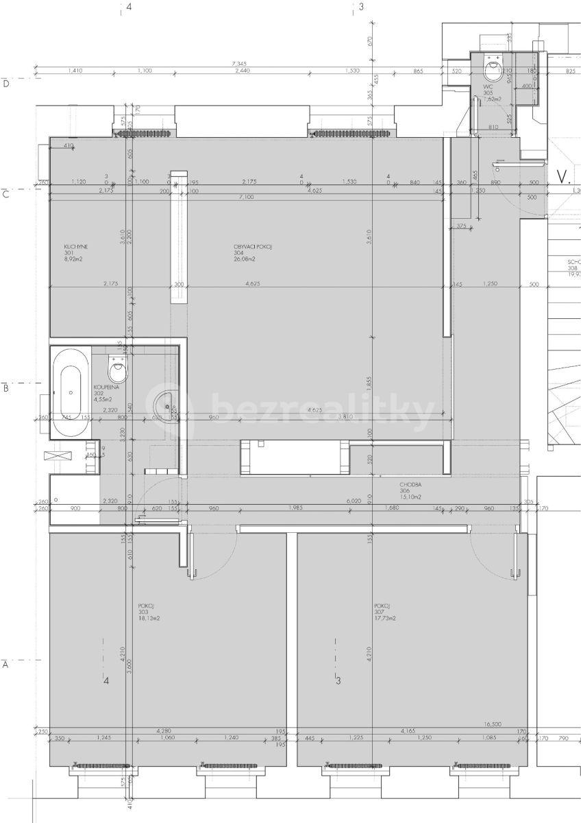 Pronájem bytu 3+kk 94 m², Kamenická, Praha, Praha