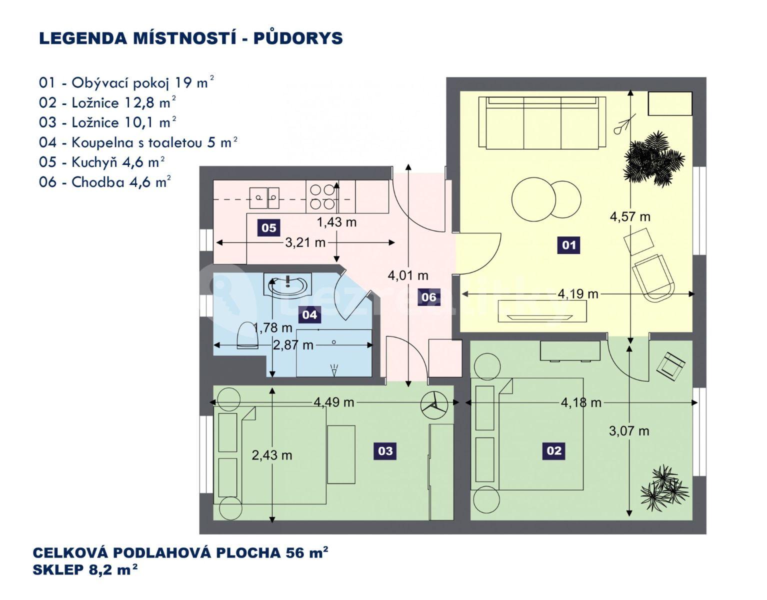 Prodej bytu 3+1 56 m², Dolní Rožínka, Kraj Vysočina