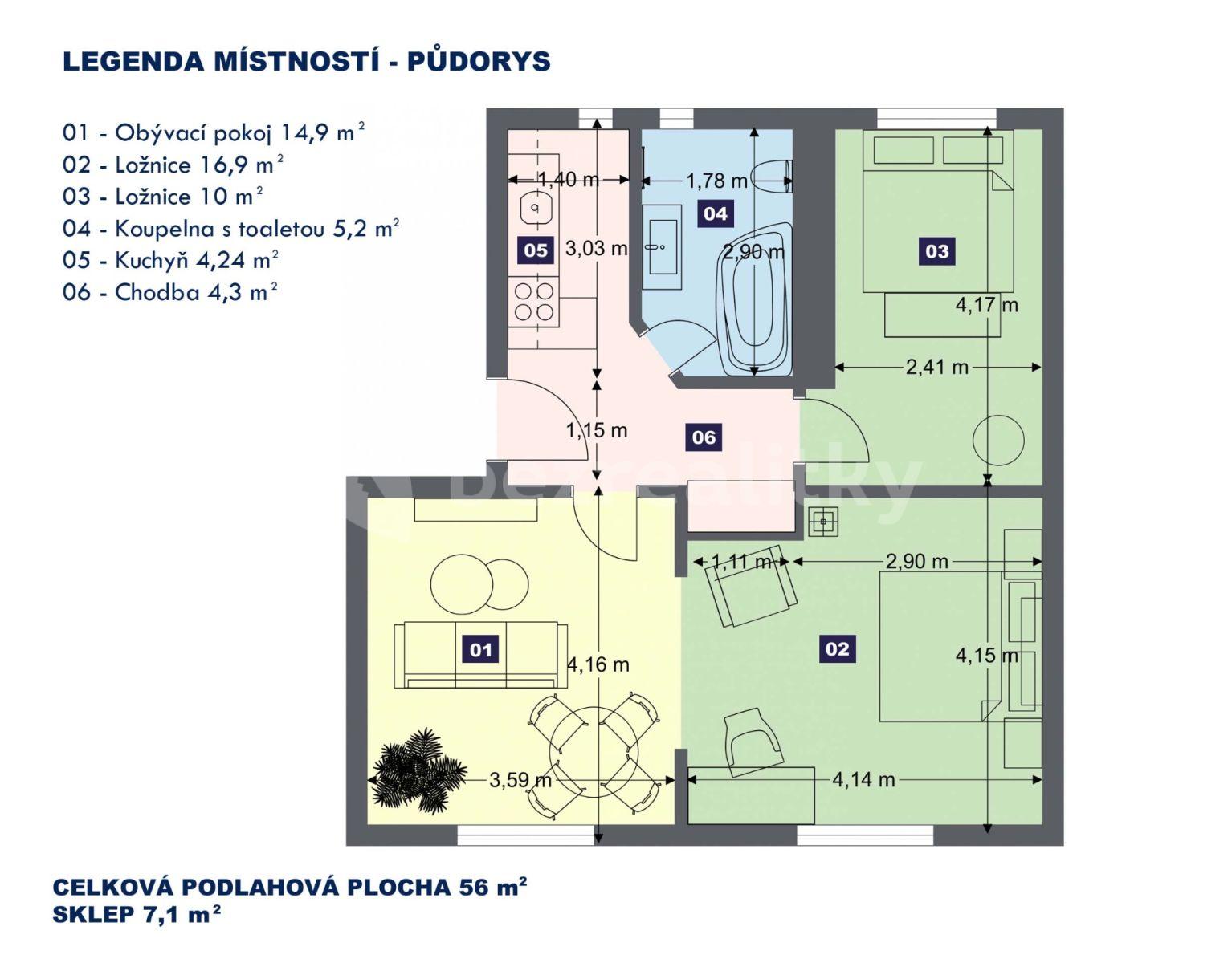 Prodej bytu 3+1 56 m², Dolní Rožínka, Kraj Vysočina