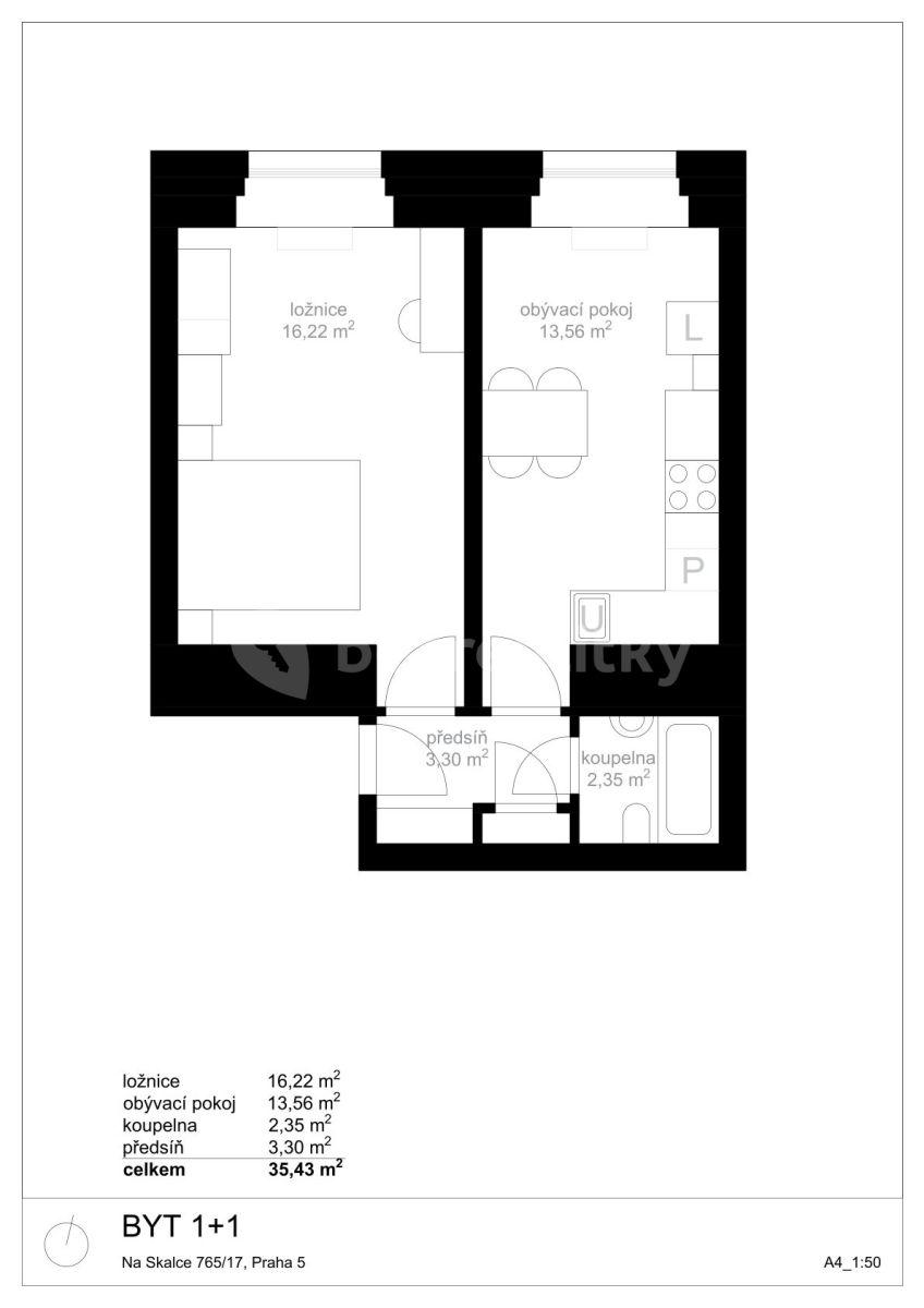 Pronájem bytu 1+1 35 m², Na Skalce, Praha, Praha