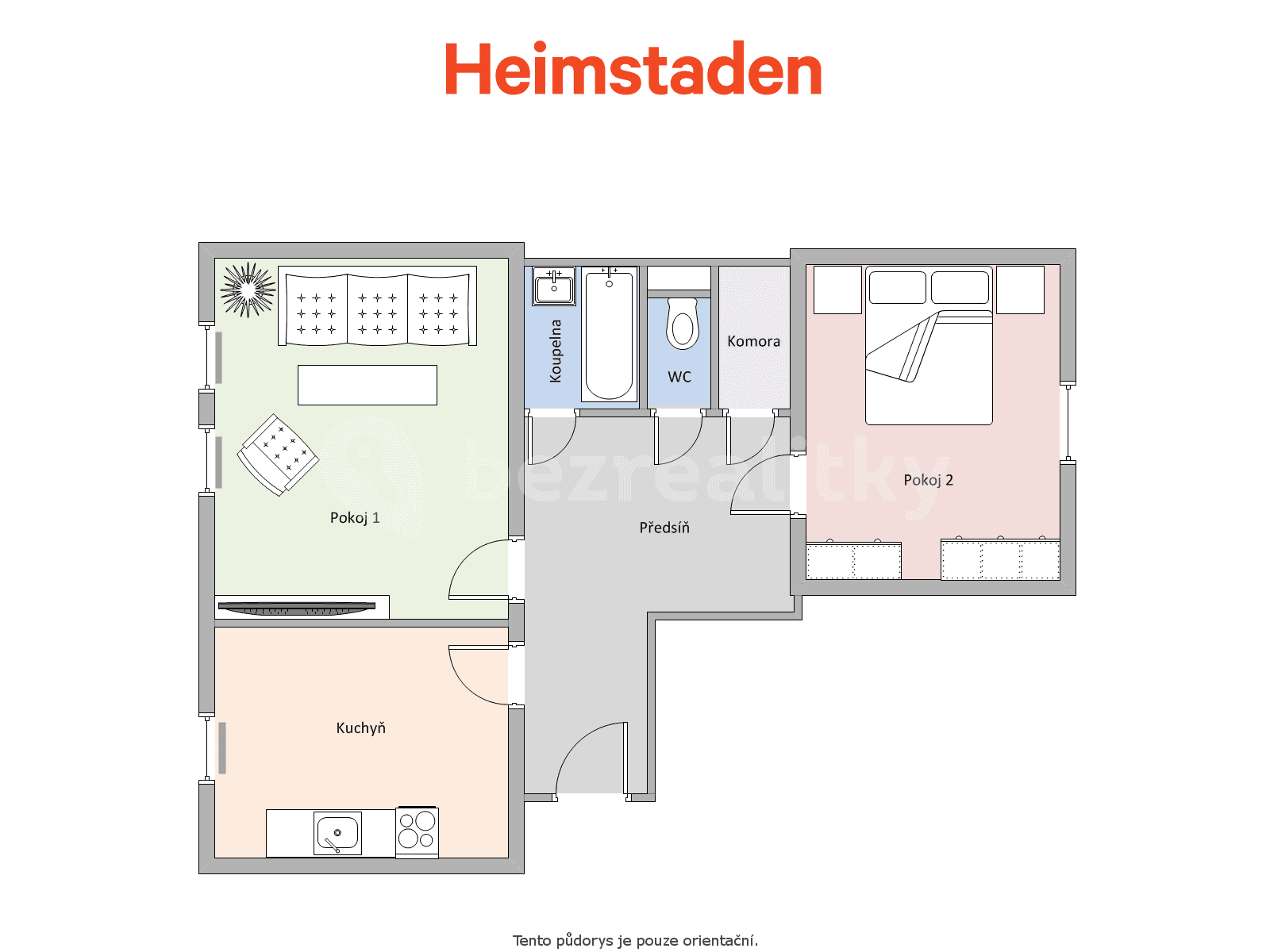 Pronájem bytu 2+1 62 m², Mírová, Havířov, Moravskoslezský kraj