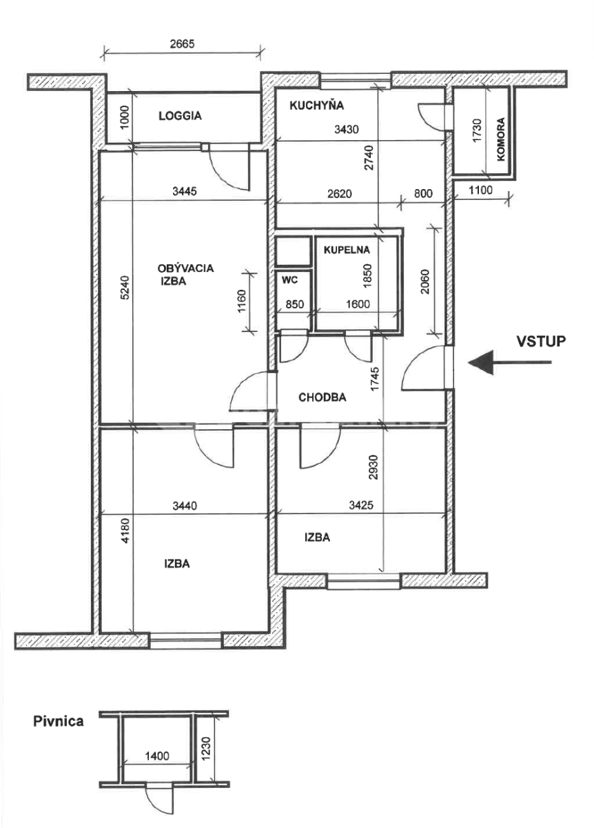 Prodej bytu 3+1 67 m², Východná, Trenčín, Trenčiansky kraj