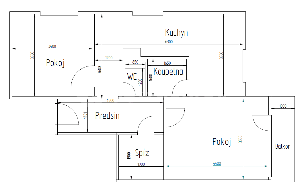 Prodej bytu 2+1 59 m², Šafaříkova, Chomutov, Ústecký kraj