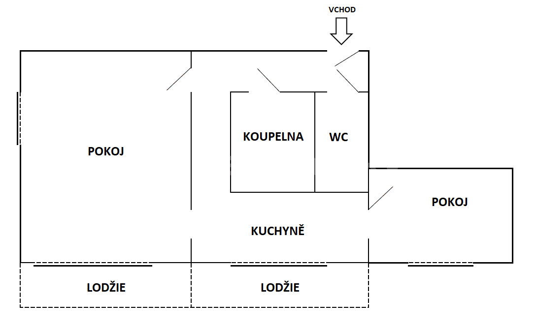 Pronájem bytu 2+kk 54 m², Rýmařovská, Praha, Praha