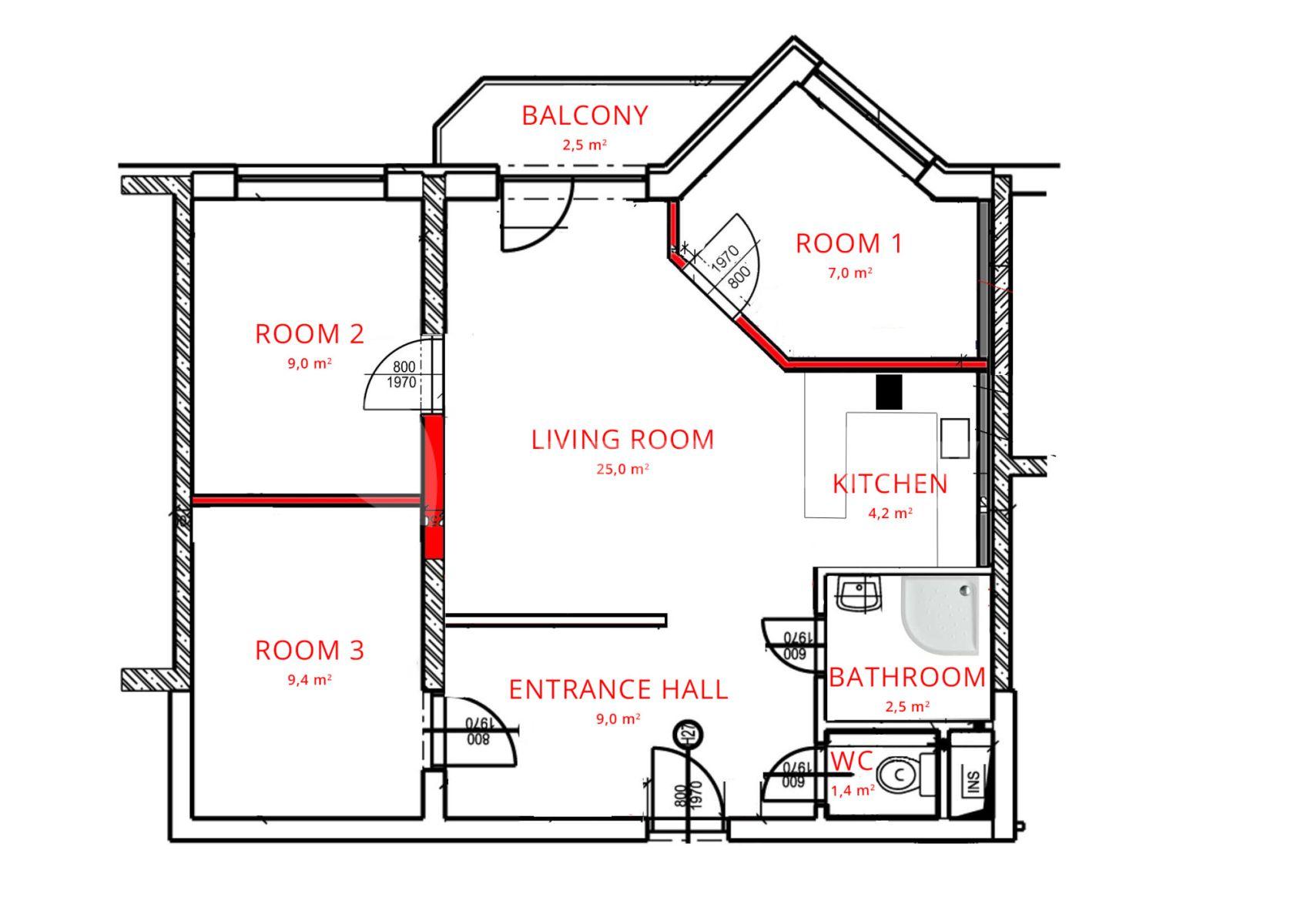 Pronájem bytu 4+1 62 m², Bosákova, Petržalka, Bratislavský kraj