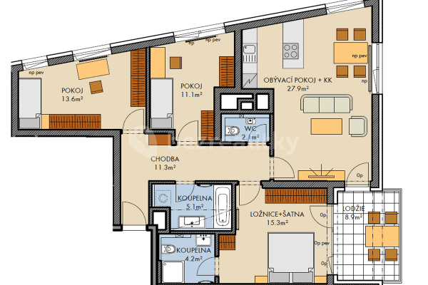 Pronájem bytu 4+kk 100 m², Praha