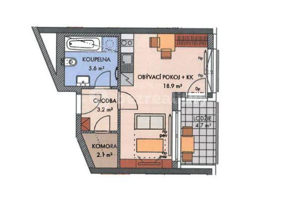 Pronájem bytu 1+kk 31 m², Baarové, Praha