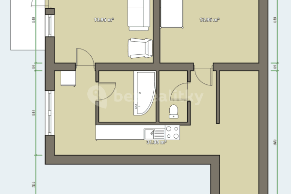 Prodej bytu 2+1 57 m², Obránců míru, Třebíč, Kraj Vysočina