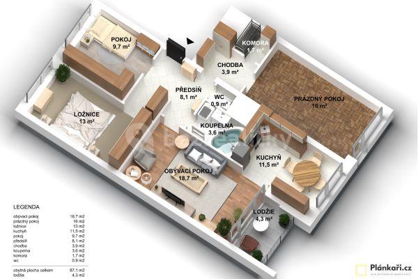 Prodej bytu 4+1 92 m², Frýdlantská, Praha