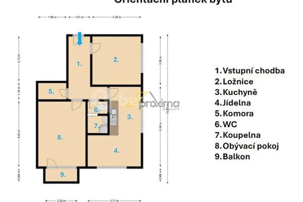 Prodej bytu 2+1 60 m², Kubatova, České Budějovice